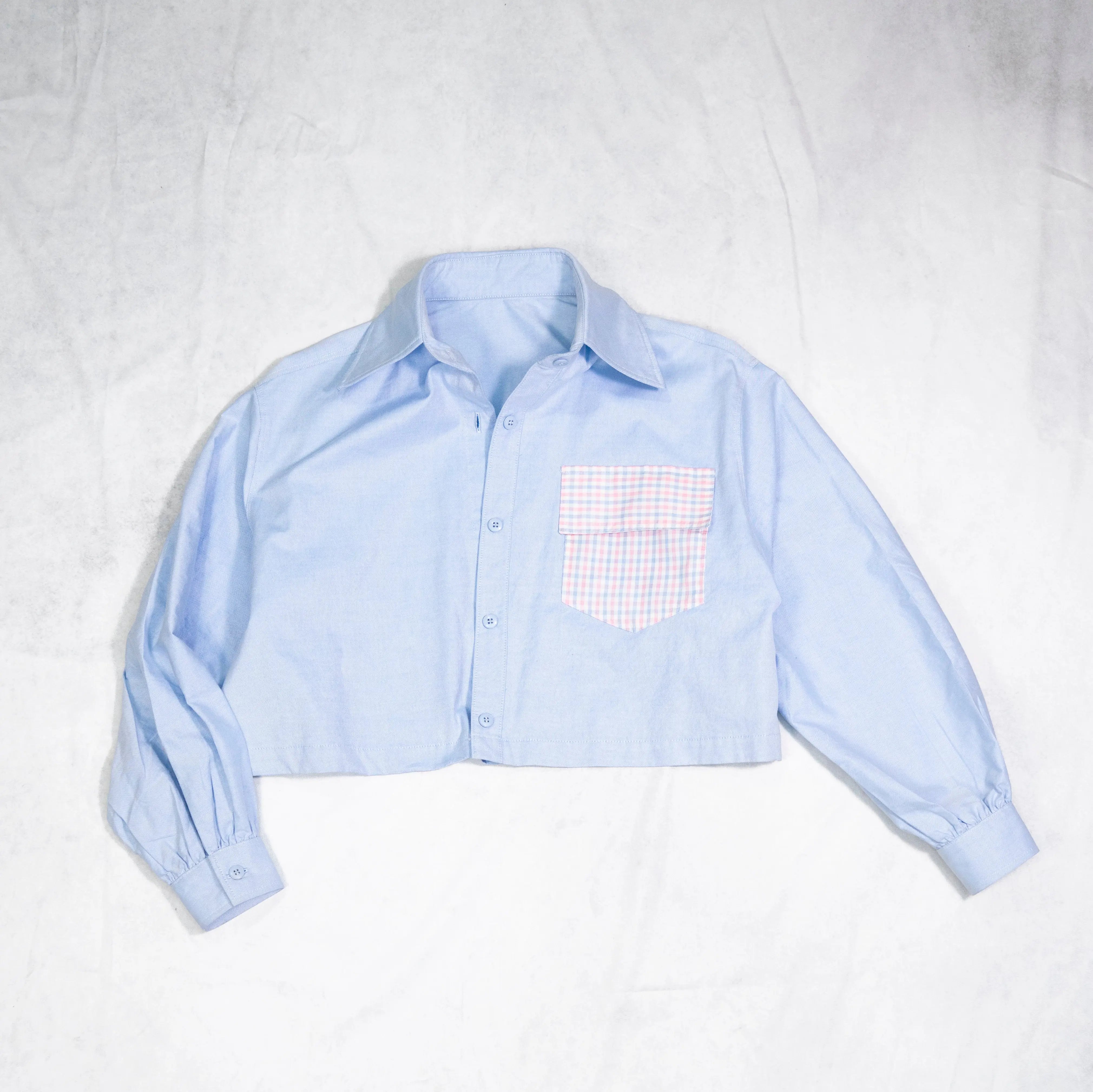 Light Blue Cropped Blouse ismacello